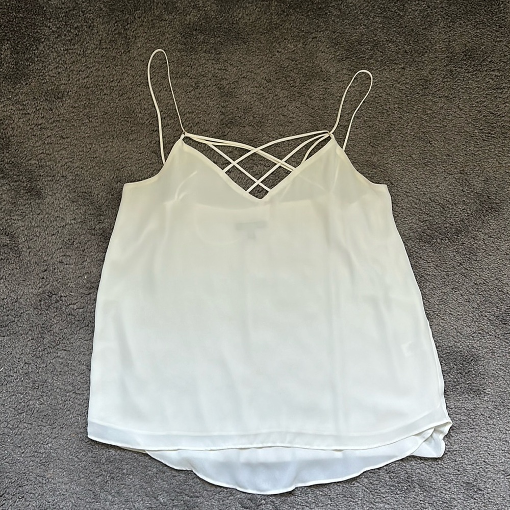 Express Strappy White Tank
